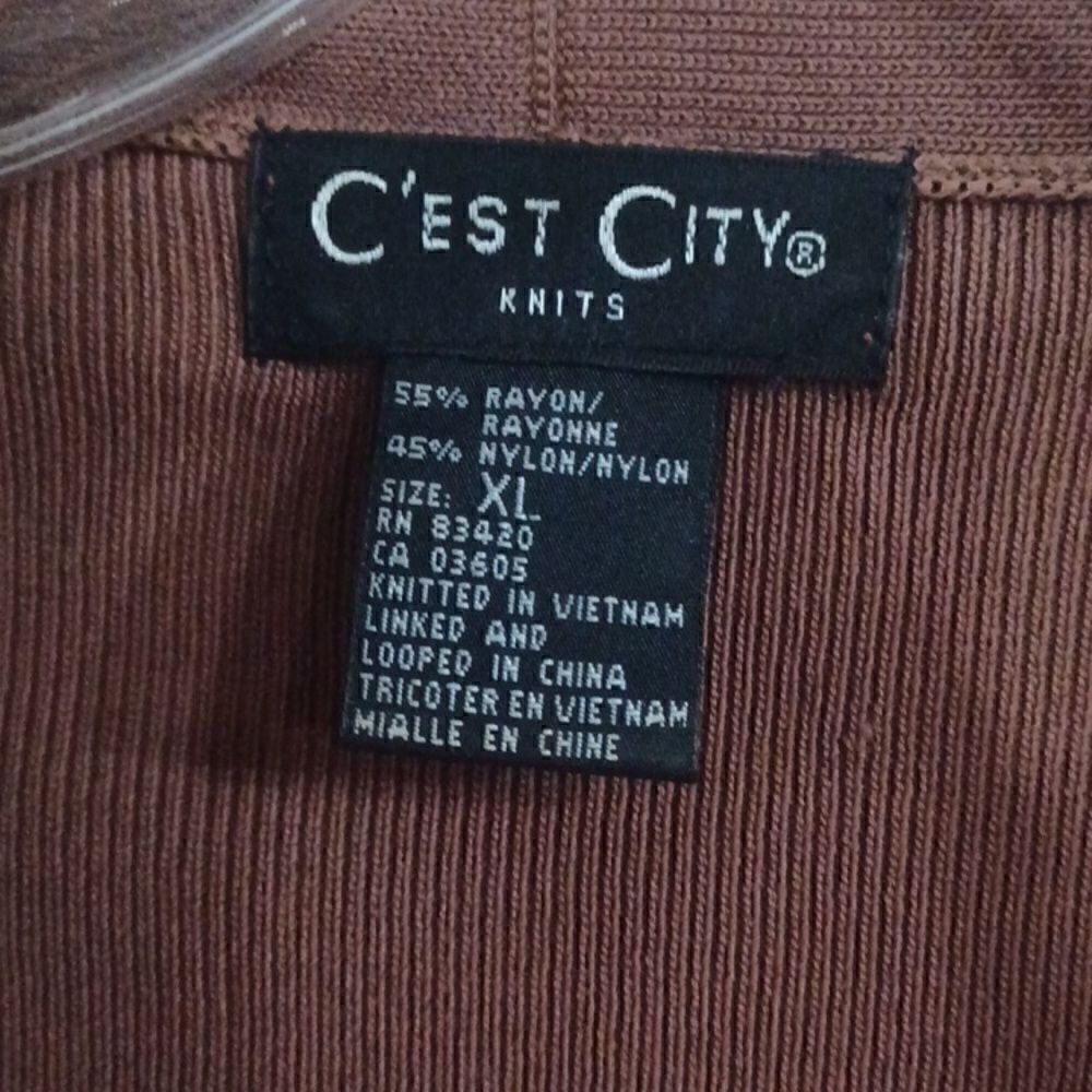C'est City Brown Knit Top - Picture 3 of 3